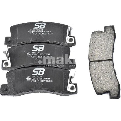 Колодки тормозные дисковые задние TOYOTA CAMRY COROLLA WINDOM LEXUS RX300 ES300 BP21321 SB NAGAMOCHI