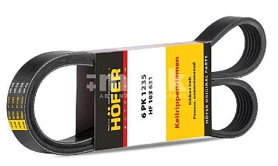 Ремень поликлиновой 6PK1235 УАЗ 3163 Патриот дв.ЗМЗ 409, 51432 ГУР (08-) HF 103 631 Hofer