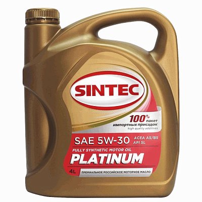 Масло моторное SINTEC PLATINUM 7000 5W30 синт. API SL/CF ACEA A5/B5   4л