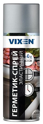 Герметик эластичный VIXEN спрей серый 520мл аэрозоль VX90202