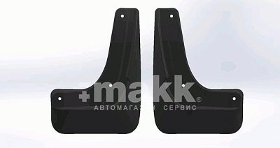 Брызговики черные модель Volkswagen Polo SD (15+) задний ряд (к-т 2шт) SRTK BR.Z.W.POL.15G.06017