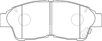 Колодки тормозные передние TOYOTA Corona,Caldina, Carina, Ipsum, HONDA Fit, BP21322 SB NAGAMOCHI