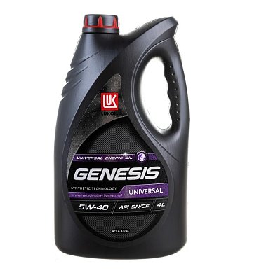 Масло моторное Лукойл Genesis UNIVERSAL (SN/CF) п/синт. 5W40 4 л. 