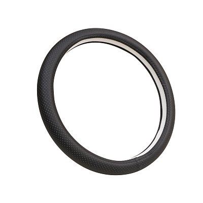 Оплетка перфорированная экокожа, черная Green Star (М)