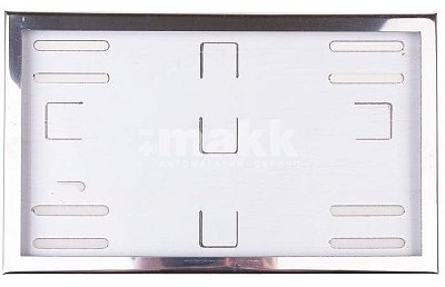 Рамка номерного знака ГОСТ (МОТО) антивандал нерж. с защелкой без надписи