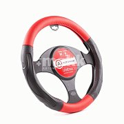 Оплётка  экокожа черн/синий 2 вставки из флока Autoprofi 20шт/уп AP-1945 BK/BL (M)