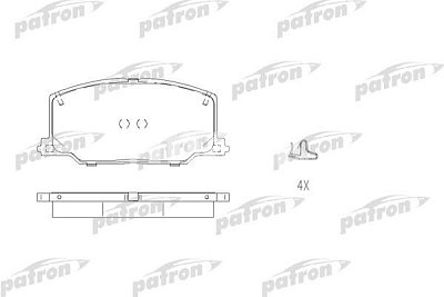 Колодки тормозные дисковые передние PBP602 PATRON