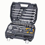 Набор инструмента 1/2"Dr и 1/4"Dr 82 предмета с 12 гран. головками Кraft 700681