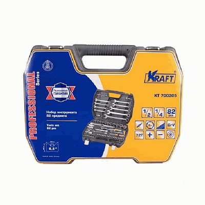 Набор инструмента 1/2" и 1/4" 82 предмета Kraft 700305