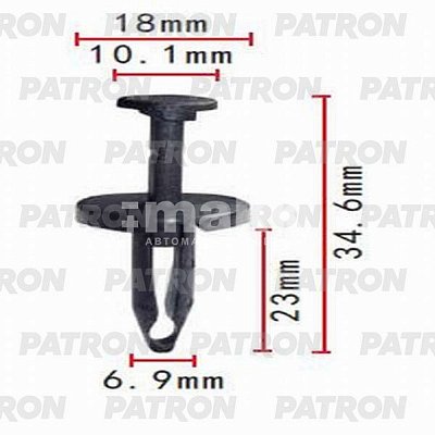 Клипса пластмассовая Ford, GM кузов, бампер, подкрылок P37-0746 Patron