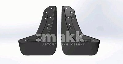 Брызговики черные модель Mazda CX 5 (11-17) задний ряд (к-т 2шт) SRTK BR.Z.MZ.5.11G.06006