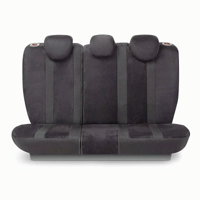 Чехлы ALCANTARA алькантара 15 предм чёрн/синие AIRBAG ALC-1505 BK/BL