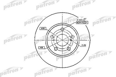 Диск тормозной передний PBD2683 PATRON