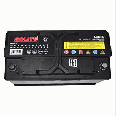 Аккумуляторная батарея 95 Ач Solite AGM о/п 35,1*17,4*19,0