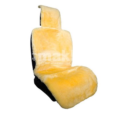 Накидка на сиденье бежевая GS Premium натурал. овчина короткий ворс 150*55 см 1 шт Уценка