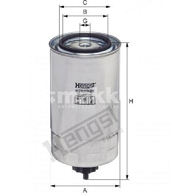 Фильтр топливный Hengst H70WK09 (WK 950/6) Iveco EuroCargo, EuroMover, EuroStar,EuroTrakker, Stralis