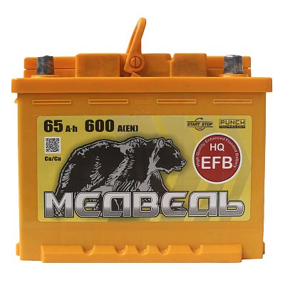 Аккумуляторная батарея 65 Ач Медведь EFB о/п  24,2*17,5*19,0