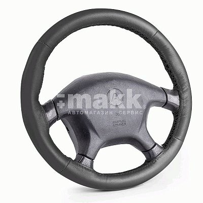 Оплётка нат.кожа чёрный Autoprofi 50шт/уп SAM-200 BK (M) "В" для перетяжки нить игла