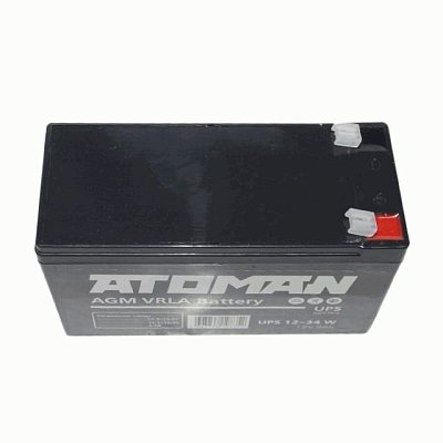 Аккумуляторная батарея ATOMAN 12В 9 Ач 34W для ИБП