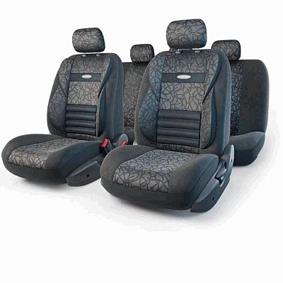 Чехлы Comfort COMBO велюр, 11 пр.6молн, Антрацит р-р M 5шт/уп CMB-1105 ANTHRACITE (M)