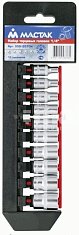 Набор торцевых головок 1/4", 4-13 мм, 10 предметов Мастак 000-2010H