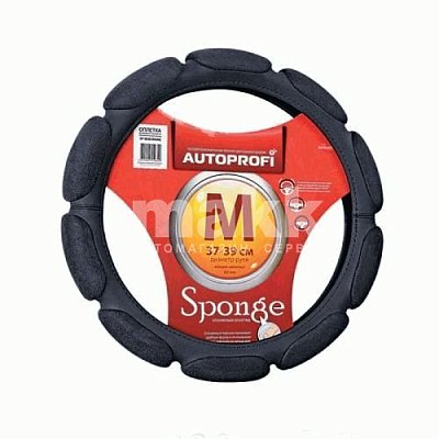 Оплетка спонж черная Autoprofi Алькантара 10 подушек 25шт/уп SP-9030 BK (M)
