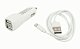 Автомобильное ЗУ USB*2 2А + кабель 8Pin iPhone 5/6/7/8/X Continent белый ZA20-292WT /Si1(3)