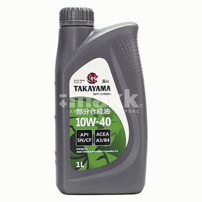 Масло моторное TAKAYAMA 10W40 п/синт. API SN/CF ACEA A3/B4  1л пластик