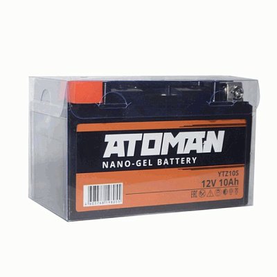 Мото ATOMAN Nano Gel 12V 10Ah (YTZ10S) п/п д*ш*в 15*8,7*9,4 см