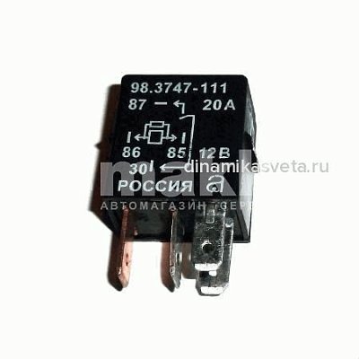 Реле силовое 4 контакта 12V 20A 98.3747-111 DEON (Приора, Калина) 