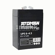 Аккумуляторная батарея ATOMAN 6В 4,5 Ач для ИБП
