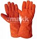 Перчатки Краги красные, 5-палые арамидные нити МЕТАЛЛУРГ ЛЮКС