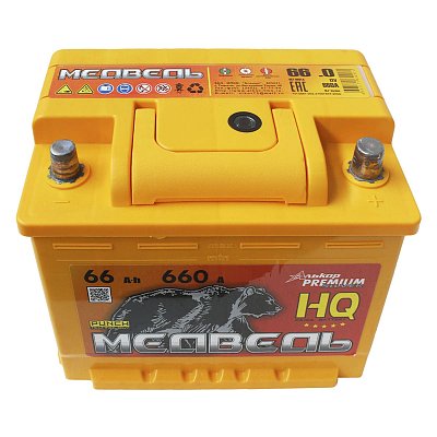 Аккумуляторная батарея 66 Ач Медведь VLA Ca/Ca о/п 24,2*17,5*19