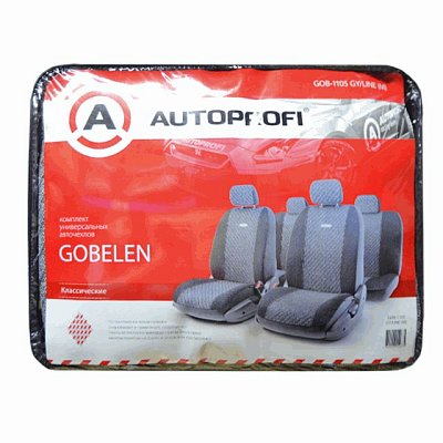 Чехлы GOBELEN плот жаккард 11пр карм 3мол сер/в сер полоску р-р M 5шт GOB-1105 GY/LINE (M)