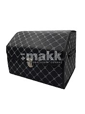 Органайзер в багажник экокожа 30х30х40см черный/белый PSV 137706