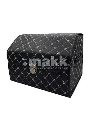 Органайзер в багажник экокожа 30х30х40см черный/белый PSV 137706