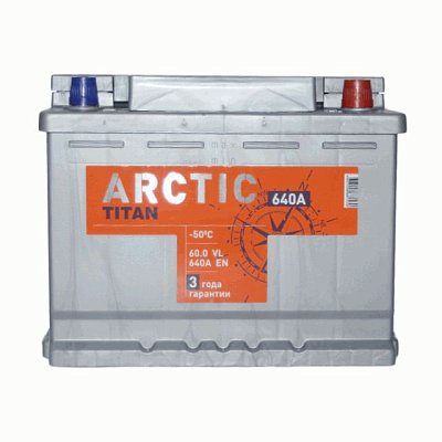 Аккумуляторная батарея 60 Ач Титан Arctic Silver о/п  24,2*17,5*19