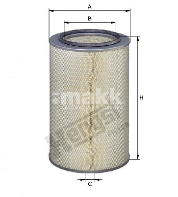 Фильтр воздушный Hengst E118L (C 30 850/2) MAN; Tatra основной, вторичный E118LS