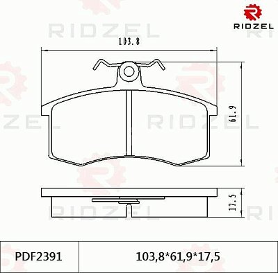 Колодки тормозные передние PDF2391 Ridzel
