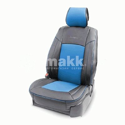 Накидка на сиденье AUTOPROFI каркасная экокожа HIT-310G BK/BL