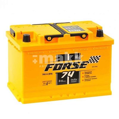 Аккумуляторная батарея 74 Ач Forse п/п  27,6*17,5*19