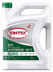 Антифриз Sintec Euro (-40) 5кг G11 (зеленый)