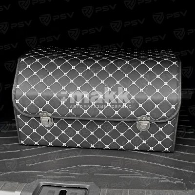 Органайзер в багажник экокожа 30х30х55см черный/белый PSV 137710