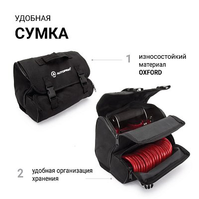 Компрессор  65л/мин 300W 12V металлический двухпоршневой, шланг с перех. AUTOPROFI 4шт/уп AK-65