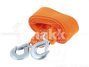 Трос 12т 5м буксировочный ленточный 2 петли + 2 крюка HITCH REGULAR