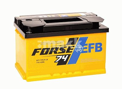 Аккумуляторная батарея 74 Ач Forse EFB о/п низкий 27,6*17,5*17,5