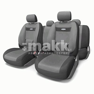 Чехлы COMFORT орто.под велюр 11пр карм 6 мол чёрн/т.сер р-р М 5шт COM-1105 BK/D.GY (M)