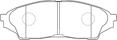 Колодки тормозные передние TOYOTA Crown GS151,Mark II,Chaser,Cresta GX100 BP21434 SB NAGAMOCHI
