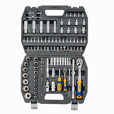 Набор инструмента 1/2"Dr и 1/4"Dr 108 предметов с 12 гран. головками Кraft 700680