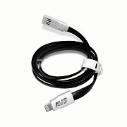 Кабель iPhone 5/6/7/8/X 8pin AVS 1м черный IP-551